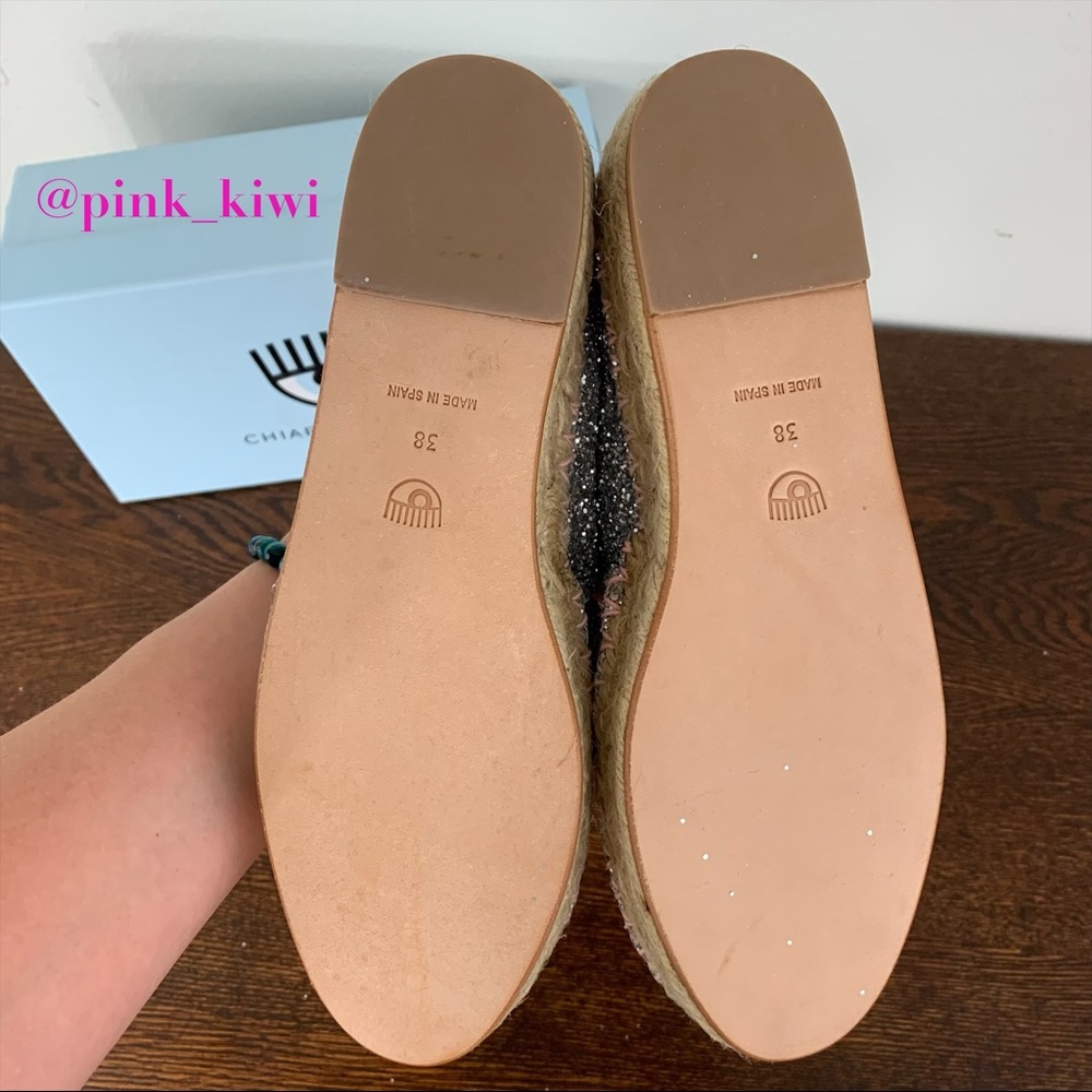 ⬇️REDUCED❗️ Chiara Ferragni Contrast Stitching Glitter Espadrille - Picture 10 of 12